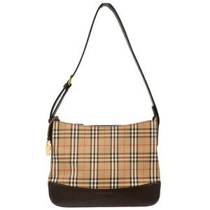Burberry Beige Canvas House Check Hobo Handbag 177280